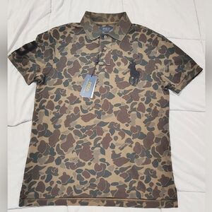 BNWT Polo Ralph Lauren Custom Slim Fit Camo Polo Shirt Size Medium